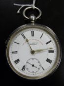 J G Graves Sheffield 'The Express English Lever' hallmarked silver pocket watch with inset