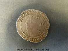 Charles I hammered sixpence