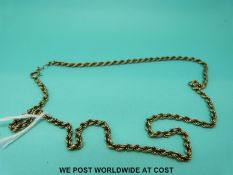 A 9ct gold rope twist necklace (5.