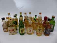 Twenty-six mainly 5cl whisky miniatures to include White Horse, Glenfiddich, DYC,