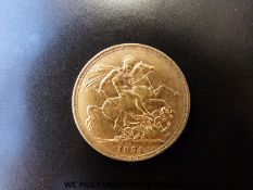 An 1874 gold full sovereign