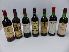 Seven bottles of red wine, comprising Socianda 1978, Chateau Pipeau 1976 and 2006,