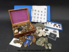 A collection of largely UK coinage including redeemable examples, 270g of silver pre 1947 etc,
