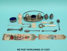 A pair of Victorian hallmarked silver peppers, London 1887,