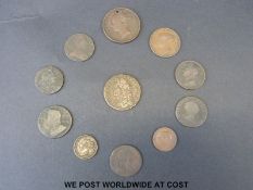 A James II 1690 Irish gun money small sized half crown, XXX,