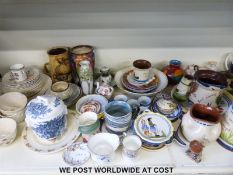A collection of ceramics including Beswick, Doulton, Royal Worcester, Poole, Belleek,