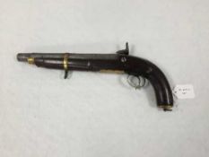 An early/mid nineteenth century percussion cap service pistol,