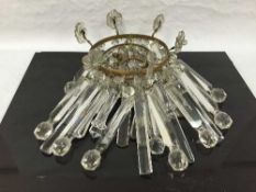 An early twentieth century cut crystal light fitting.