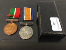 A First World War Pair, comprising British War Medal and Mercantile Marine Medal, named to George E.