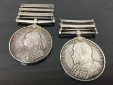 A Queen's South Africa Medal, with clasps Transvaal, Orange Free State and Cape Colony,