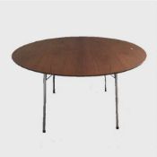 A mid twentieth century circular dining table by Fritz Hansen, Denmark,