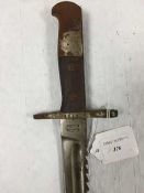A Swiss Schmidt-Rubin M1914 engineer saw back blade sword bayonet,