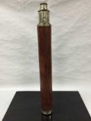 A late nineteenth century leather bound naval telescope, E & E Emanuel of Portsmouth.