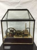 A good quality late Victorian live steam scale model stationary single cylinder engine,