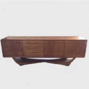 A mid twentieth century teak low sideboard by Beithcraft Ltd, Scotland,