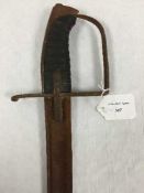 A Georgian 1788 pattern light cavalry trooper's sword, with curved 91cm blade.