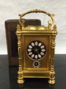 A French striking and repeating alarm carriage clock, by W. J.