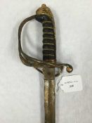 An 1822 pattern infantry officer's sword,