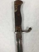 A German 1898/05 'Butcher' bayonet, black painted steel scabbard.