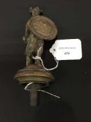 A rare early twentieth century North Eastern Automobile Association bronze 'Guardian' car mascot,