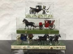 A Brumm Serie Historical model coach : English Mail Coach, together with twenty eight similar,