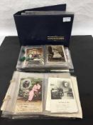 A large quantity of early twentieth century postcards, WWI postcards, family, religious,