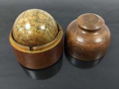 An early nineteenth century 2 inch pocket globe by Newton,