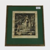 William Evans Charles Morgan : The Brook, etching, signed in pencil, numbered 12/50, dated 1930,