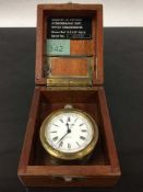 A large silver deck watch by Ulysee Nardin numbered 123727, case 55 mm diameter,