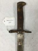A Swiss Schmidt-Rubin M1889/11 short bayonet with scabbard.
