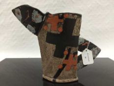 John Maltby (born 1936): A stoneware slab built studio pottery vessel,