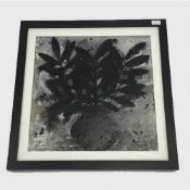 Andrew McRae : Vase III, oil on canvas, signed, label and inscriptions verso, 49 cm x 49 cm, framed.