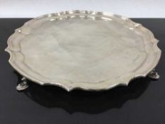 A silver salver, John Rose, Birmingham 1964. 457g.