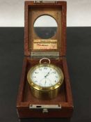 A rare silver Vacheron and Constantin deck watch no. 9544, case diameter 58 mm, movement no.