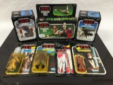 Seven Star Wars Return of the Jedi figures : Speeder Bike Vehicle, Radar Laser Cannon,