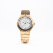 A GENTLEMAN'S 18K SOLID GOLD VACHERON CONSTANTIN PHIDIAS WORLD TIME GMT BRACELET WATCH CIRCA 1990s