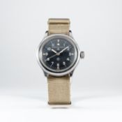 A RARE GENTLEMAN'S STAINLESS STEEL BRITISH MILITARY IWC MARK 11 RAF PILOTS WRIST WATCH DATED 1948 D: