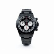 A RARE GENTLEMAN'S PVD COATED BAMFORD ROLEX OYSTER PERPETUAL COSMOGRAPH 