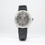 A GENTLEMAN'S STAINLESS STEEL OMEGA GENEVE WRIST WATCH CIRCA 1970, REF. 135.042 WITH 