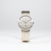 A FINE & RARE GENTLEMAN'S 18K SOLID WHITE GOLD & DIAMOND AUDEMARS PIGUET BRACELET WATCH CIRCA 1970s,