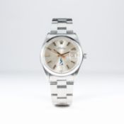 A RARE GENTLEMAN'S STAINLESS STEEL ROLEX OYSTERDATE PRECISION BRACELET WATCH CIRCA 1970, REF. 6694