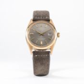 A RARE GENTLEMAN'S 18K SOLID GOLD ROLEX OYSTER PERPETUAL DATEJUST WRIST WATCH CIRCA 1968, REF.