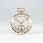 A FINE GENTLEMAN'S 18K SOLID GOLD VACHERON & CONSTANTIN POCKET WATCH CIRCA 1930s 
D: Two tone silver
