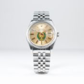 A RARE GENTLEMAN'S STAINLESS STEEL ROLEX OYSTER PERPETUAL DATEJUST BRACELET WATCH CIRCA 1984, REF.