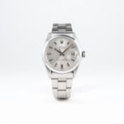 A GENTLEMAN'S STAINLESS STEEL ROLEX OYSTER PERPETUAL DATE BRACELET WATCH CIRCA 1969, REF. 1500 
D: