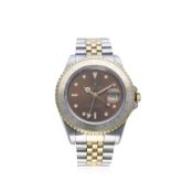 A GENTLEMAN’S STEEL & GOLD ROLEX OYSTER PERPETUAL DATE GMT MASTER II 