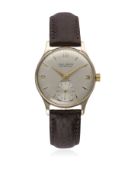 A GENTLEMAN'S 9CT SOLID GOLD ZENITH WRIST WATCH CIRCA 1940s, RETAILED BY A.&J. SMITH, ABERDEEN D: