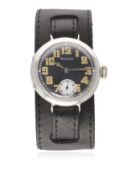 A RARE GENTLEMAN'S SOLID SILVER ROLEX 