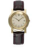 A LADIES 18K SOLID GOLD BULGARI WRIST WATCH CIRCA 1999, REF. AT 33 GL WITH BOX, PAPERS &