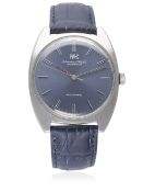 A GENTLEMAN'S STAINLESS STEEL IWC AUTOMATIC WRIST WATCH CIRCA 1960s, REF. 1928 D: Blue sunburst dial